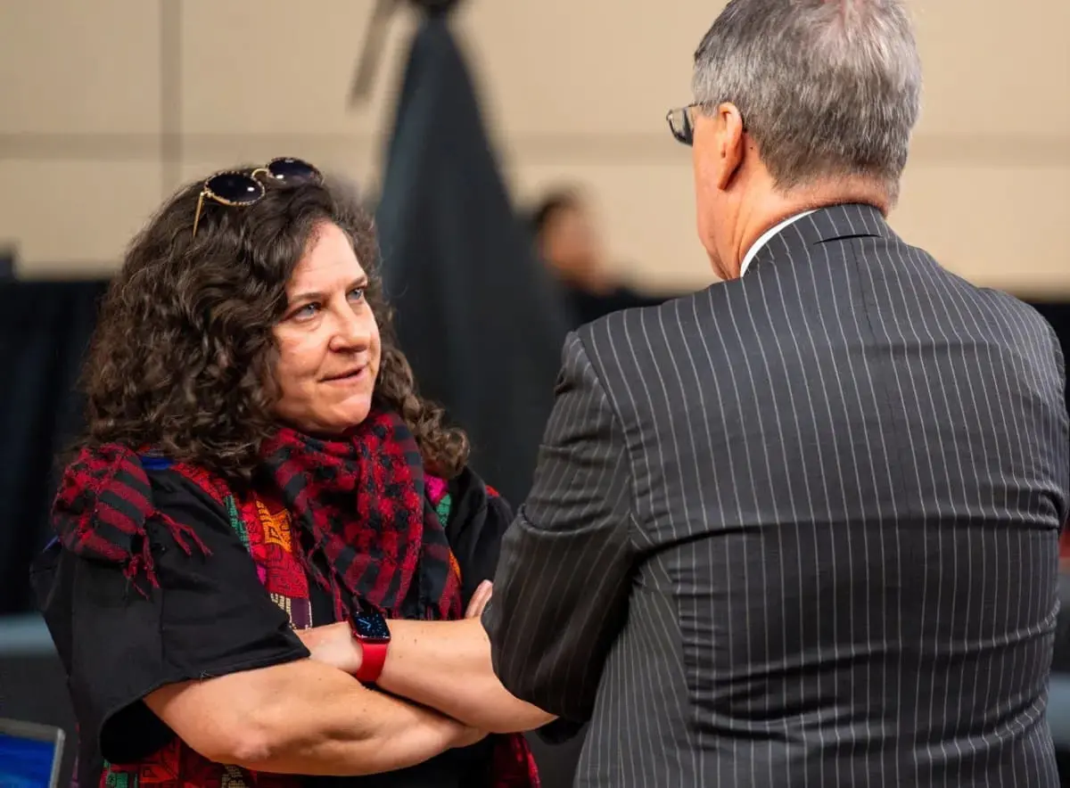 University of Arizona Faculty Chair Leila Hudson attends the Arizona Board of Regents meeting at the University of Arizona on Nov. 16, 2023.