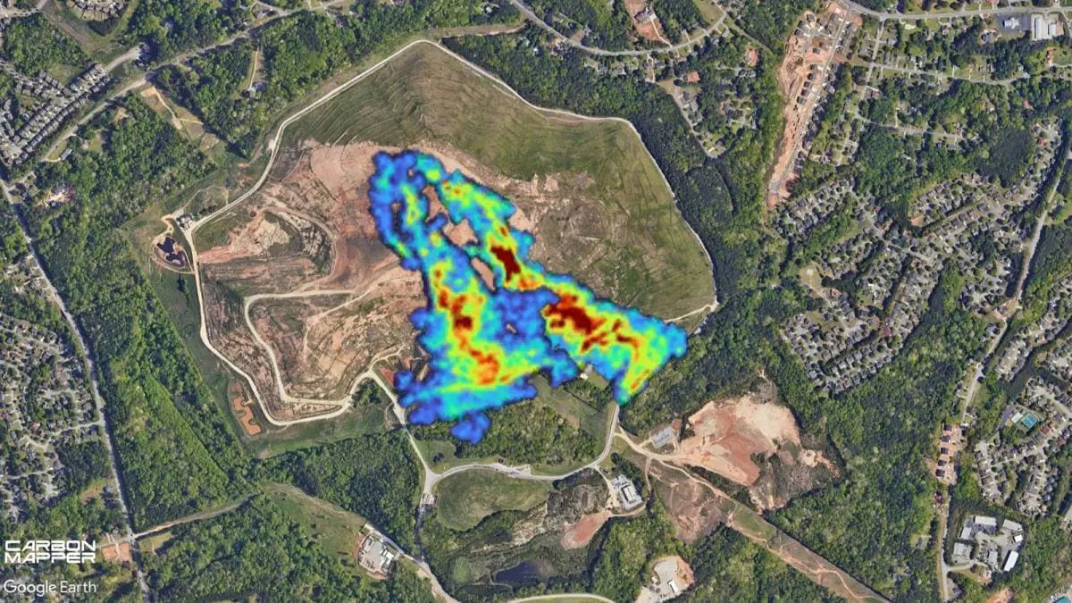 Methane gas detections by satellites 