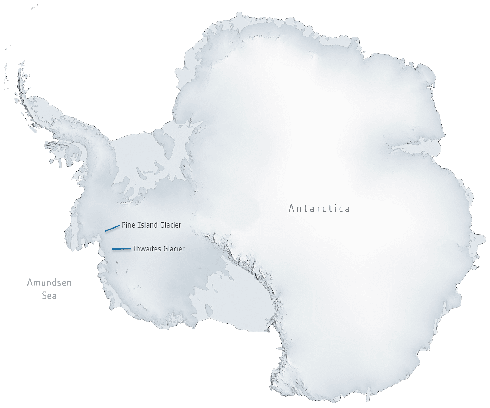 Antarctic glacial map by the European Space Agency