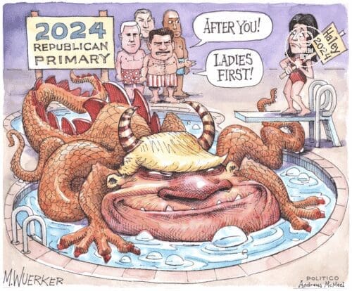 Nikki Haley Presidential run cartoon