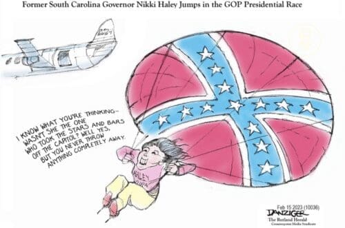 Nikki Haley Presidential run cartoon