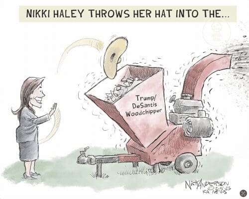 Nikki Haley Presidential run cartoon