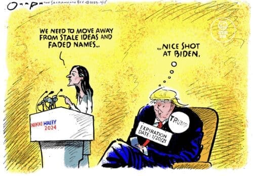 Nikki Haley Presidential run cartoon