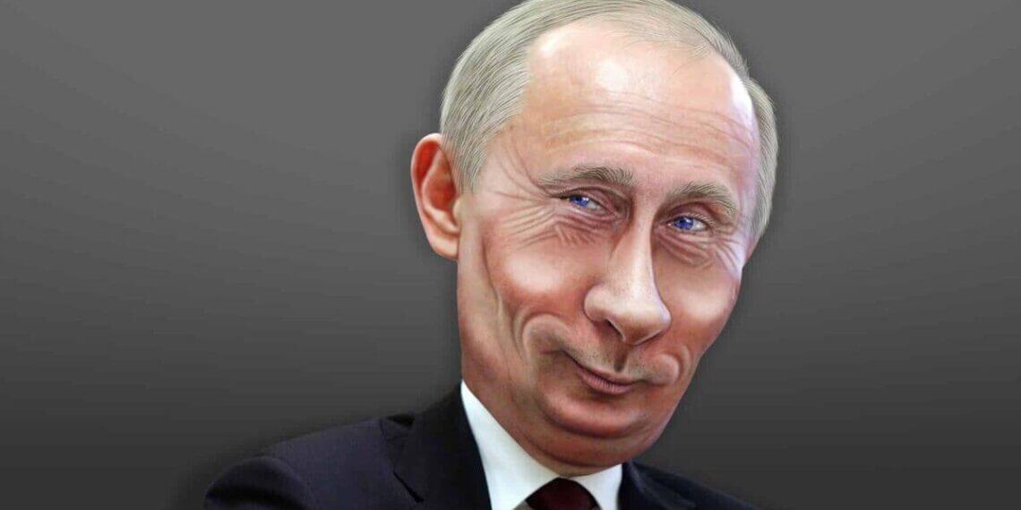 Caricature of russian leader vladimir putin
