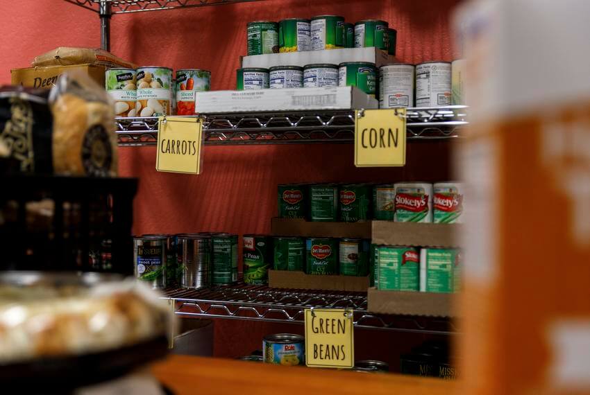 Food pantry shelves