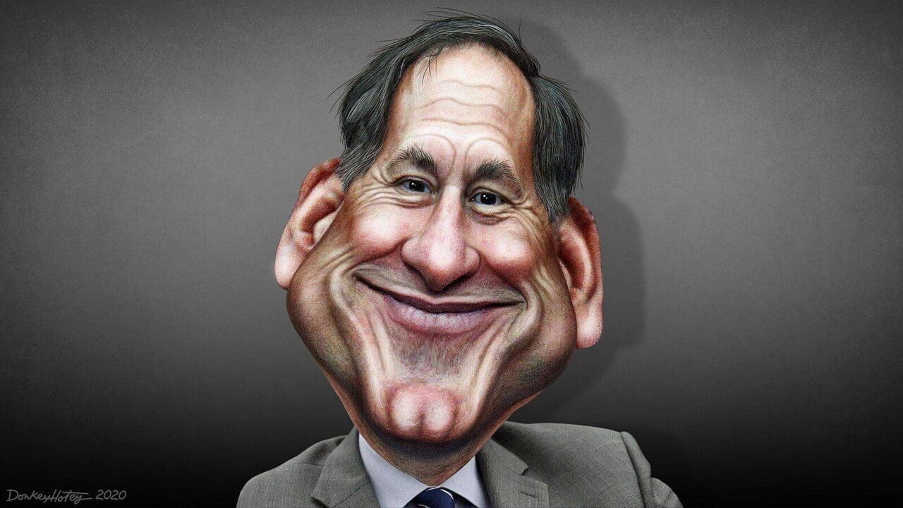 Wife of Justice Alito has been causing problems for him. A caricature of Samuel Alito