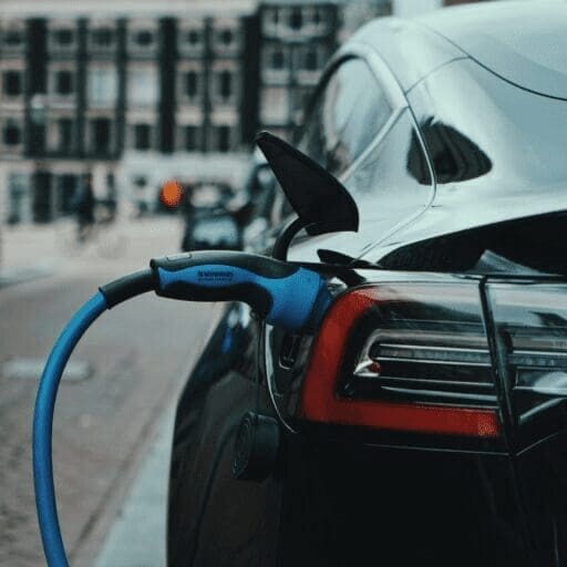 Good news a battery cable connected to an electric vehicle