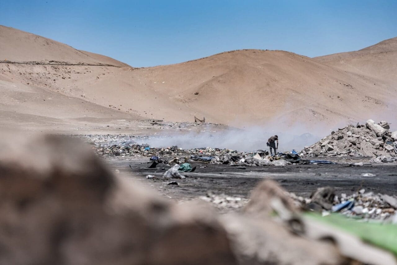 Chile desert fire aftermath 