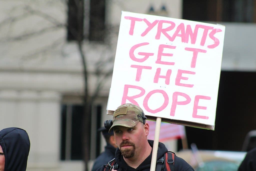 Michigan protest against Gretchen Whitmer