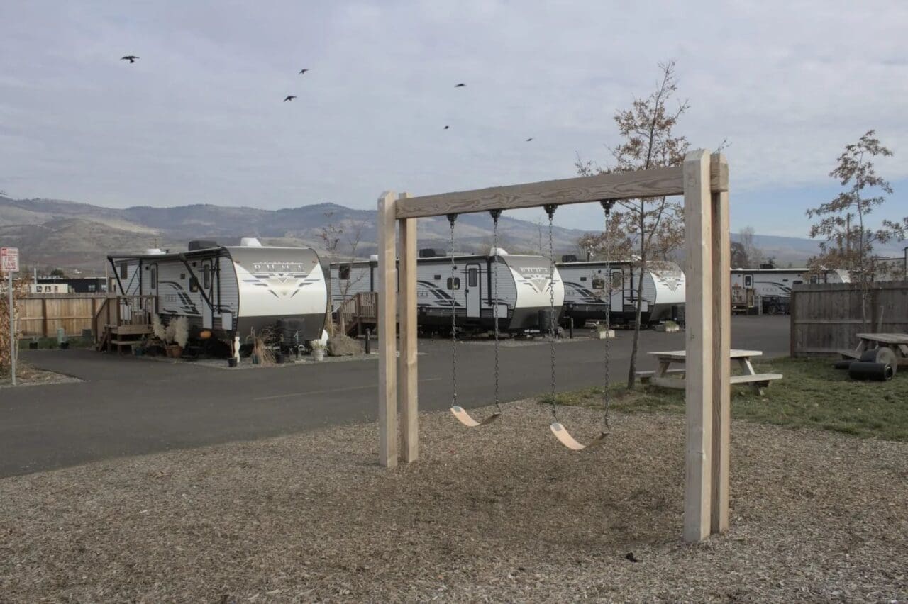 Swing set at Gateway Project in Oregon