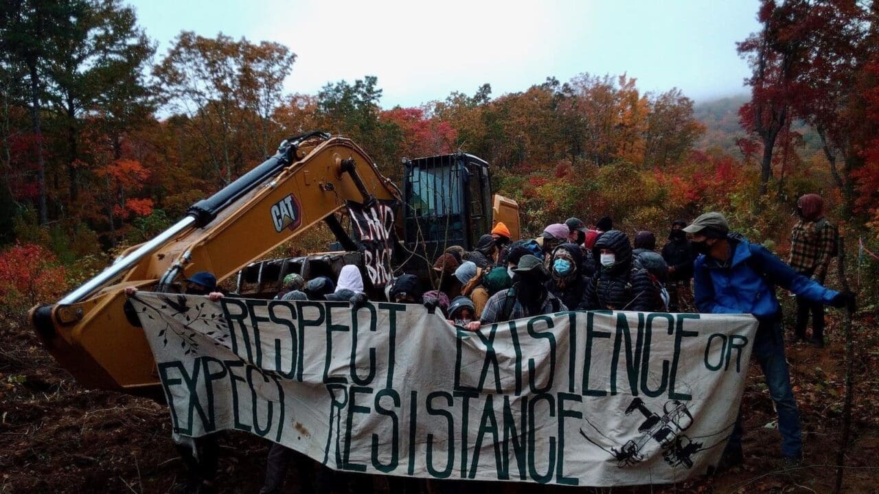 A protest at the site of the MVP