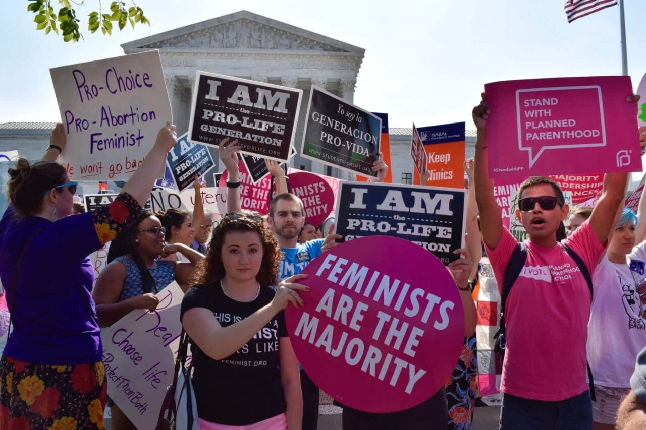 Abortion protest outside Supreme Court building