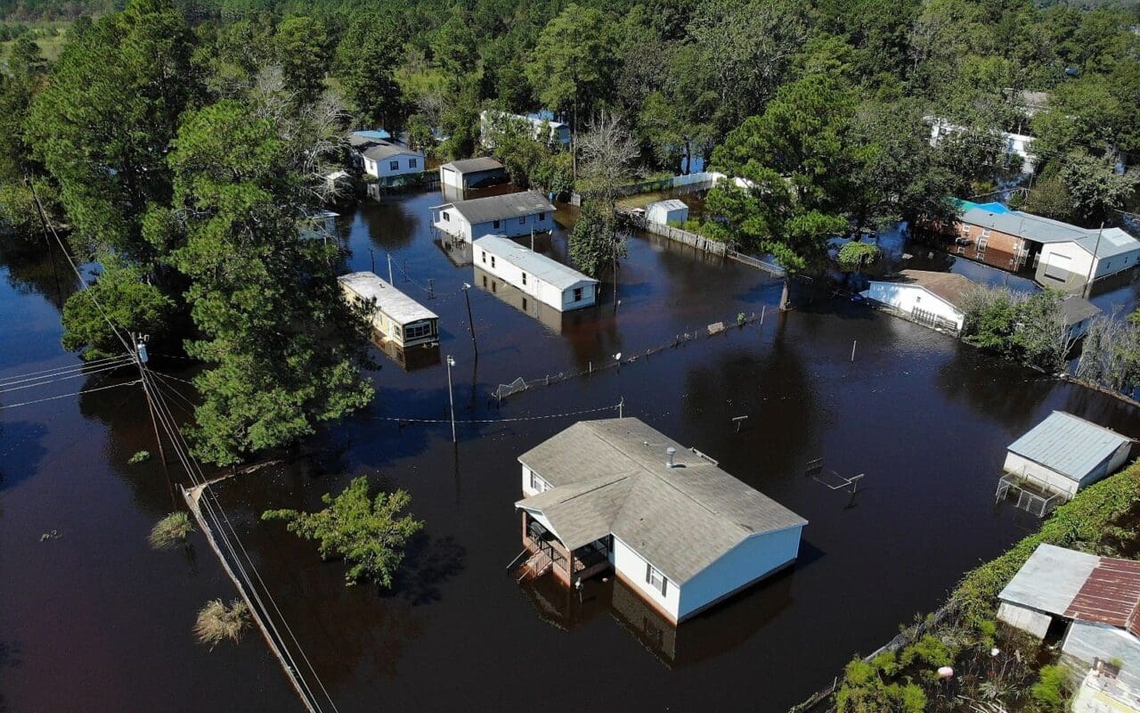 Flooded town in north carolina