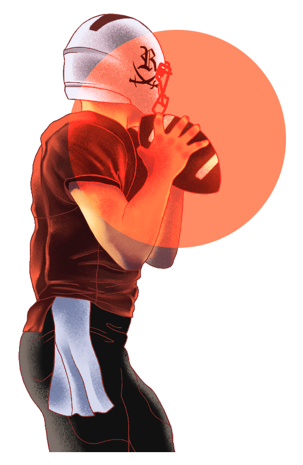 Illustration of a football player