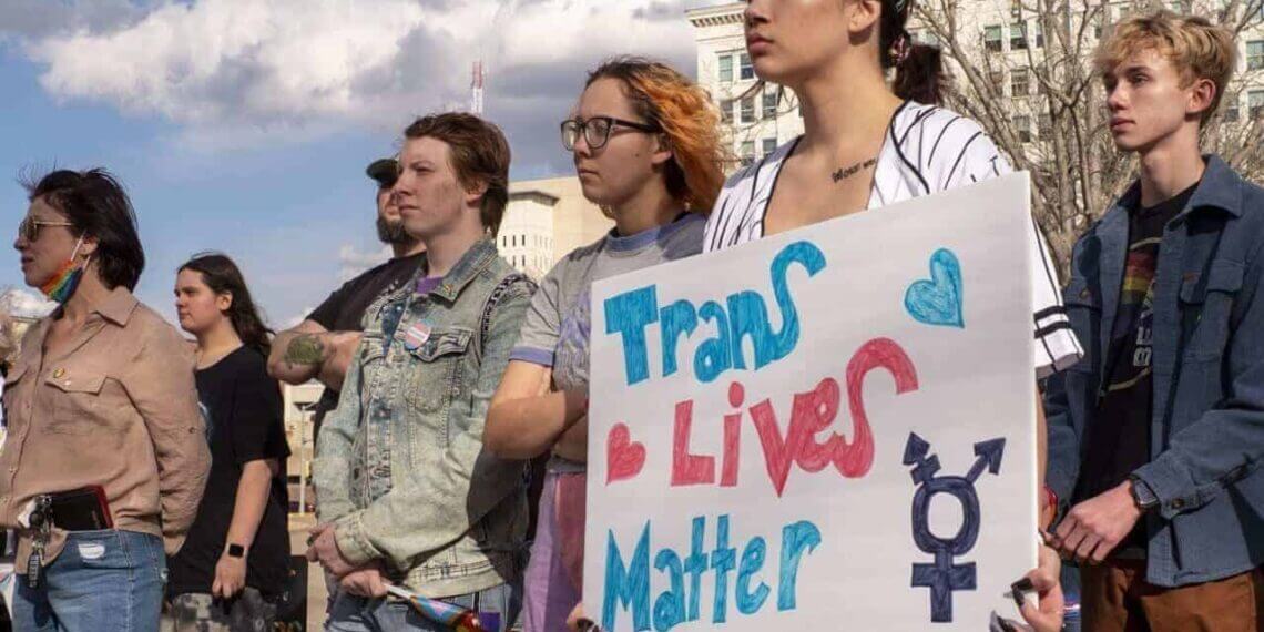 A trans rights protest