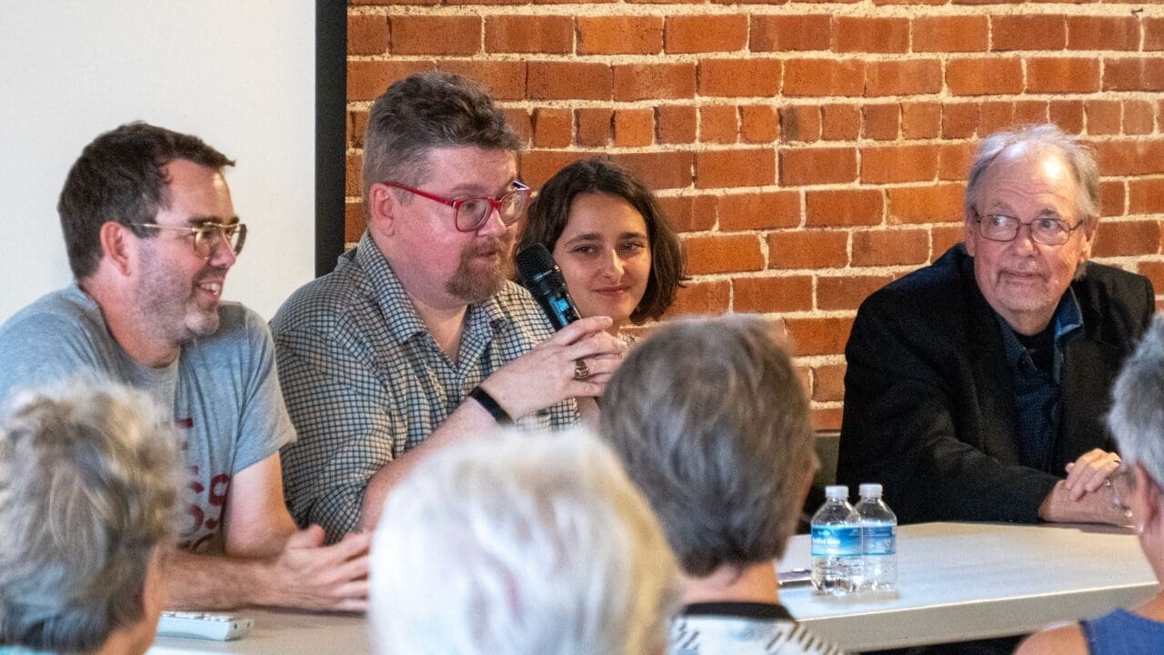 Kansas Reflector reporters at a public forum