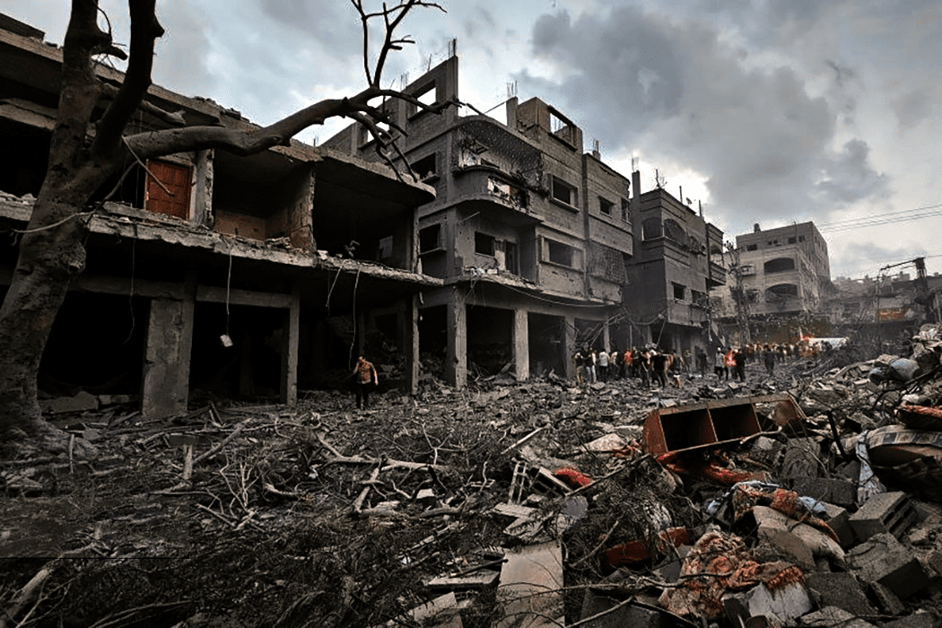 Destruction in Gaza During the war In late 2023