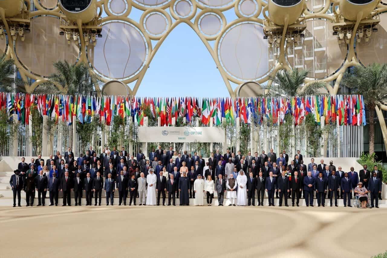 Official photo of cop28 attendees by the president of columbia’s office.