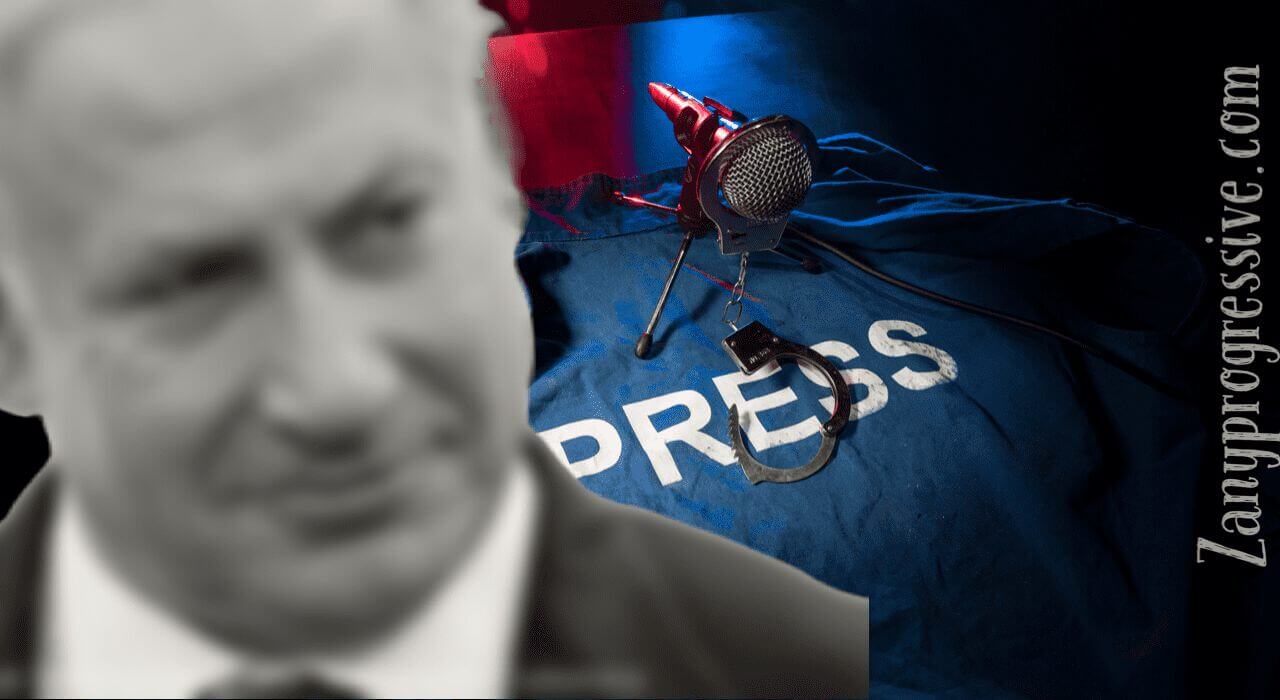Blockade of gaza benjamin netanyahu next to a press jacket