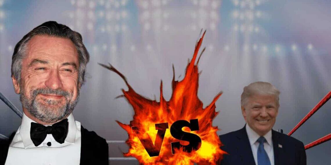 Robert deniro and donald trump in a boxing ring.