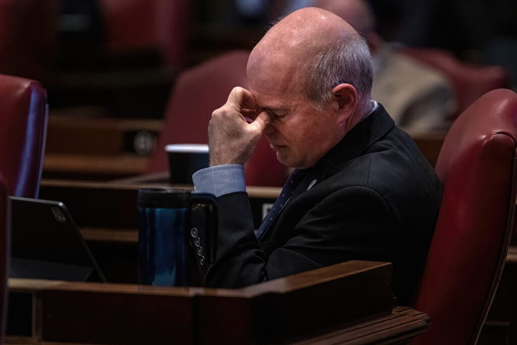 Rep. Gino Bulso, perhaps contemplating his family tree.