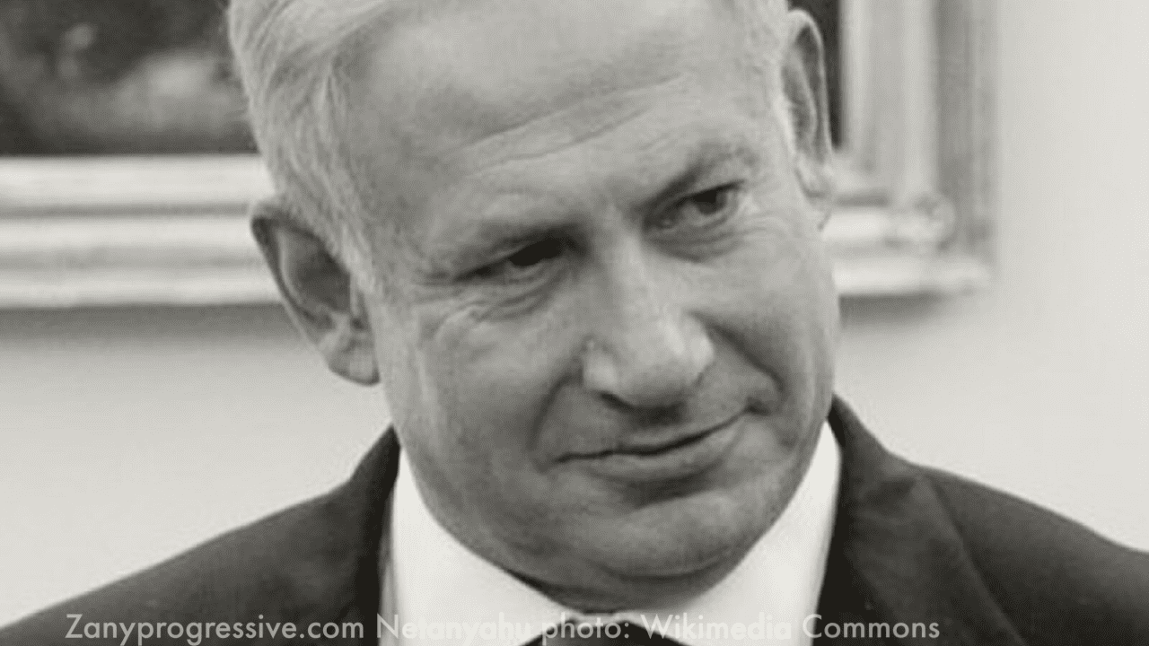 Benjamin netanyahu in black and white