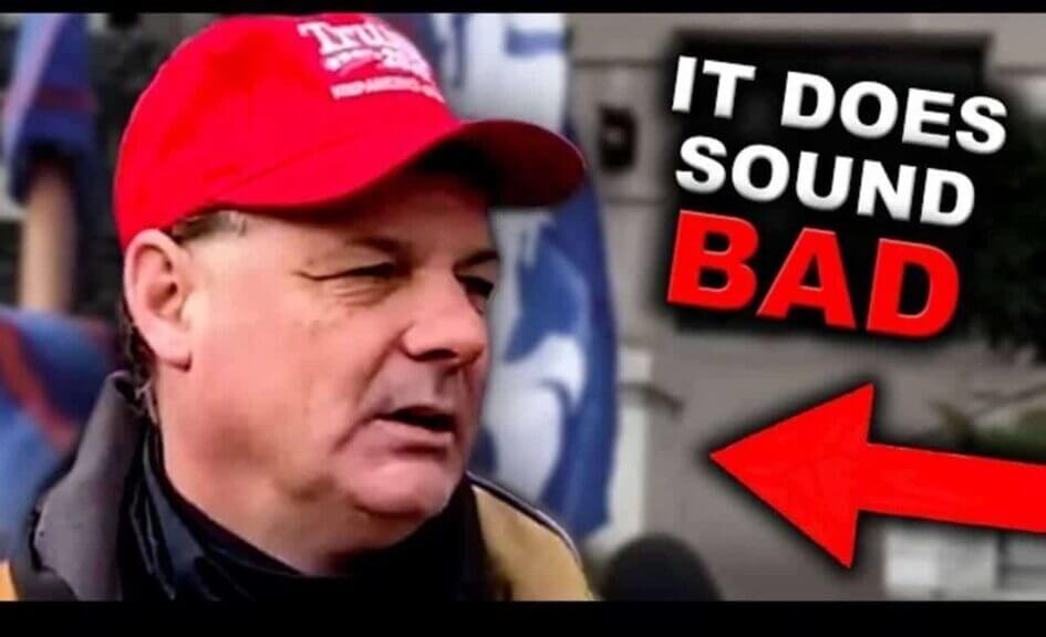 A trump supporter being interviewed