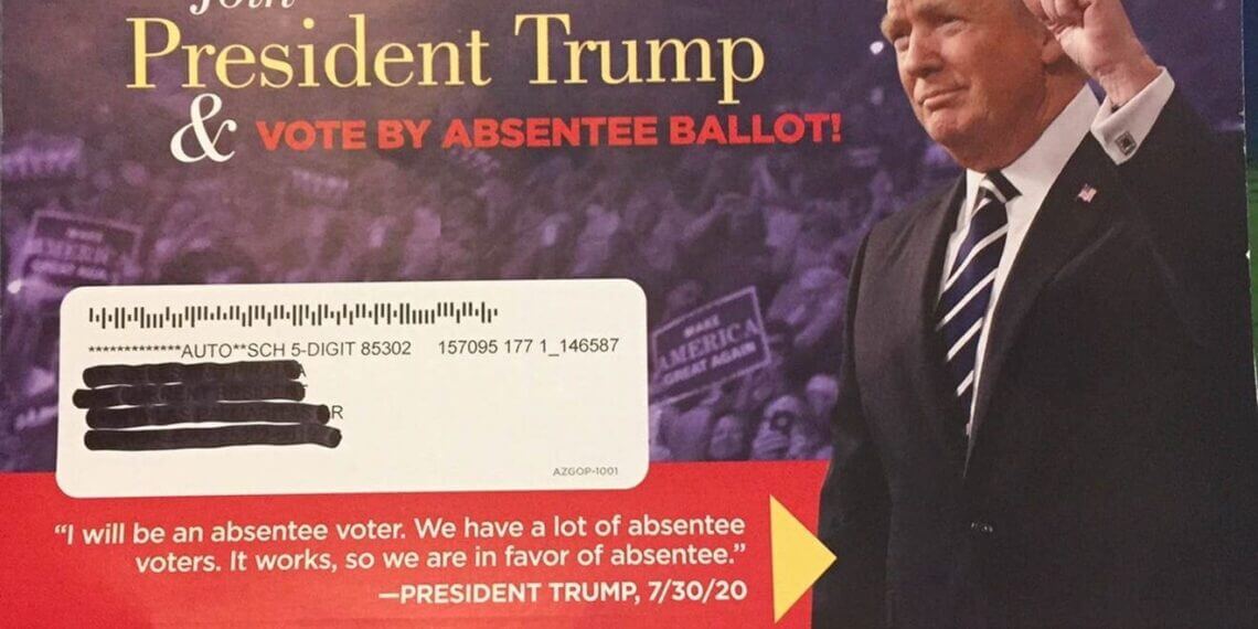 Mailer arizona voters received from the trumpcampaign