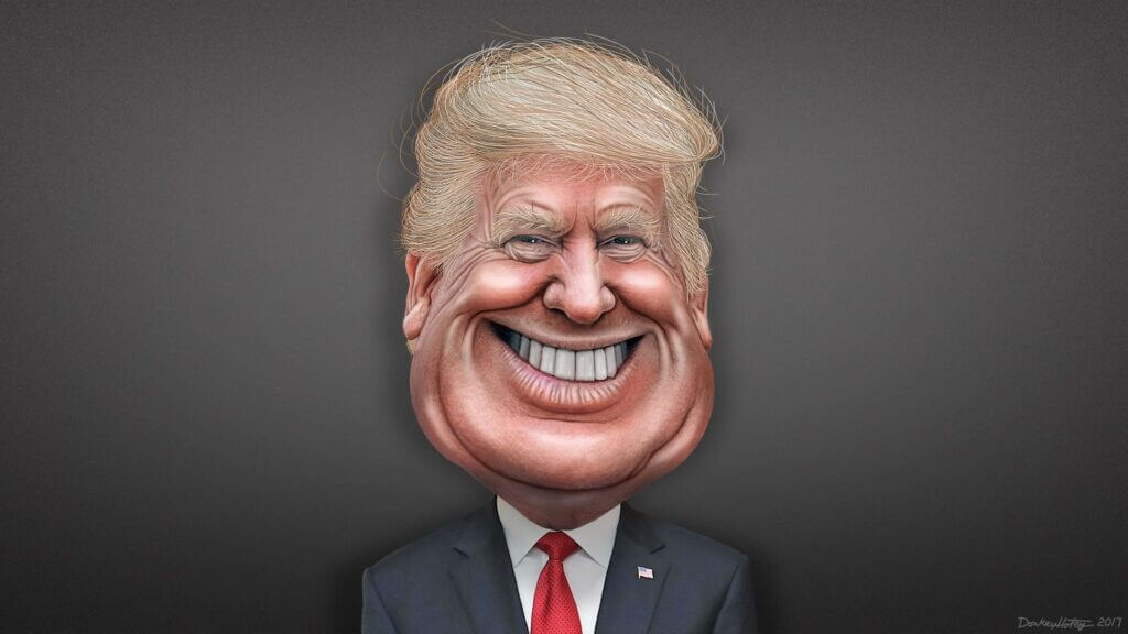 Donald trump caricature