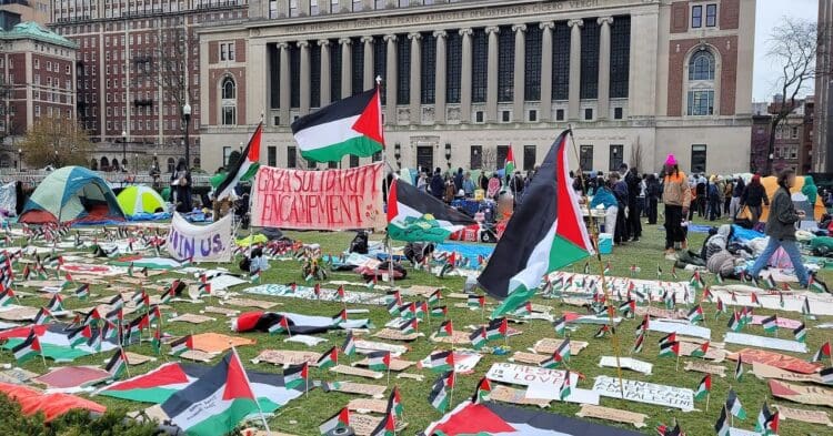 Columbia University campus protest against the war in Gaza