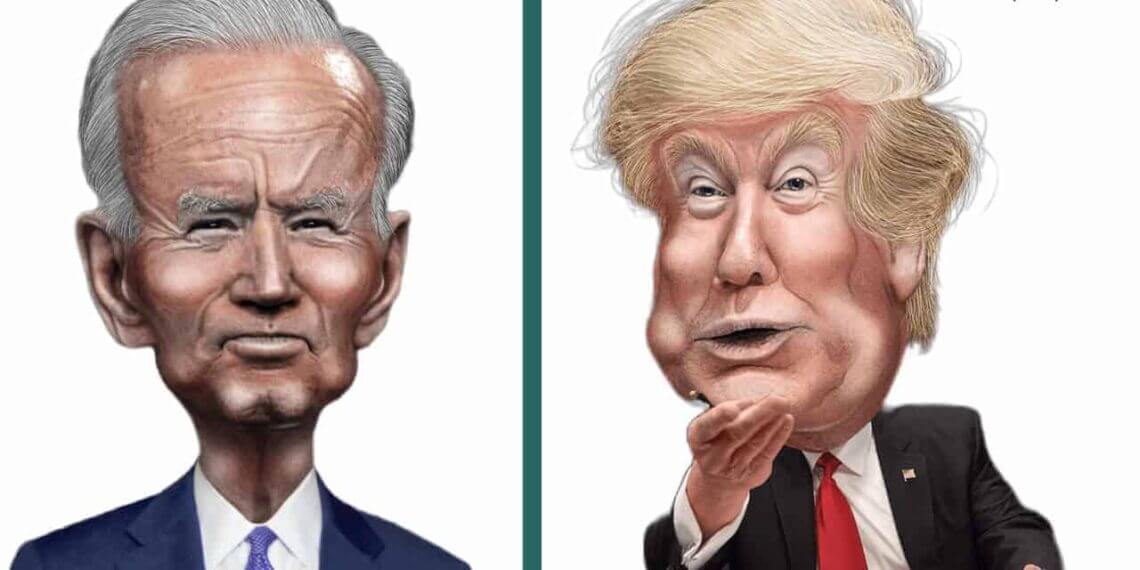 Politicians mental competency trump and biden split screen