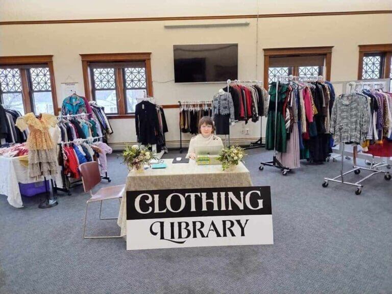 The library borrow clothing and books