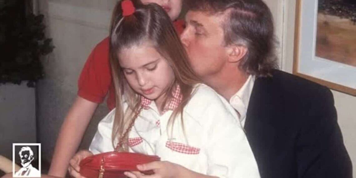 Donald trump with ivanka as a young girl sitting on his lap