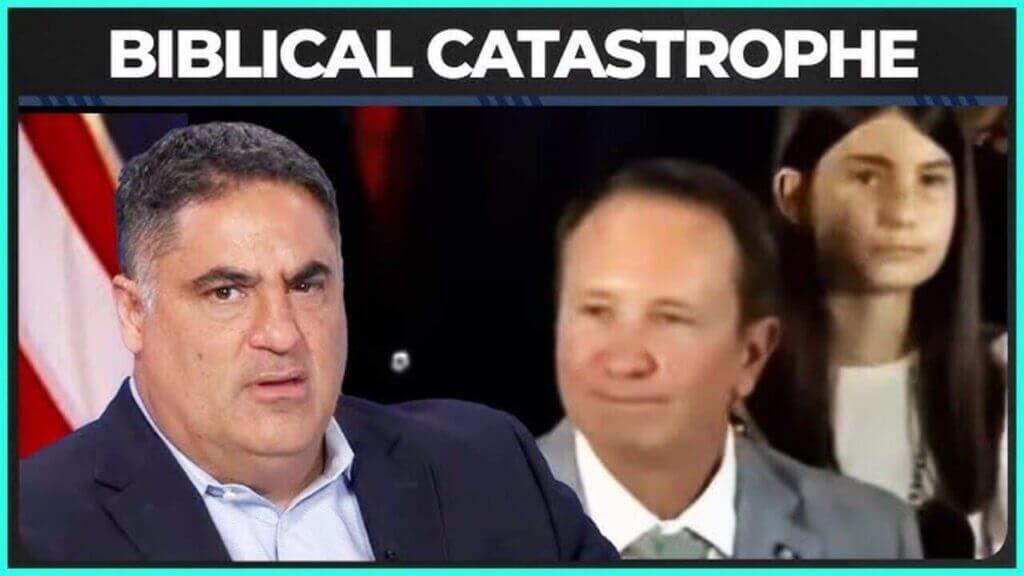 Image mashup of cenk uyger, louisiana governor and a young girl who fainted during the signing of the bill.