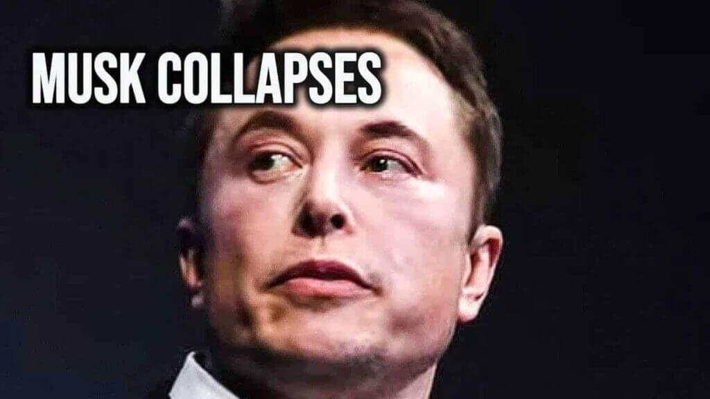 Elon musk on a black background