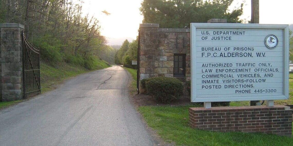 Federal prison camp entrance