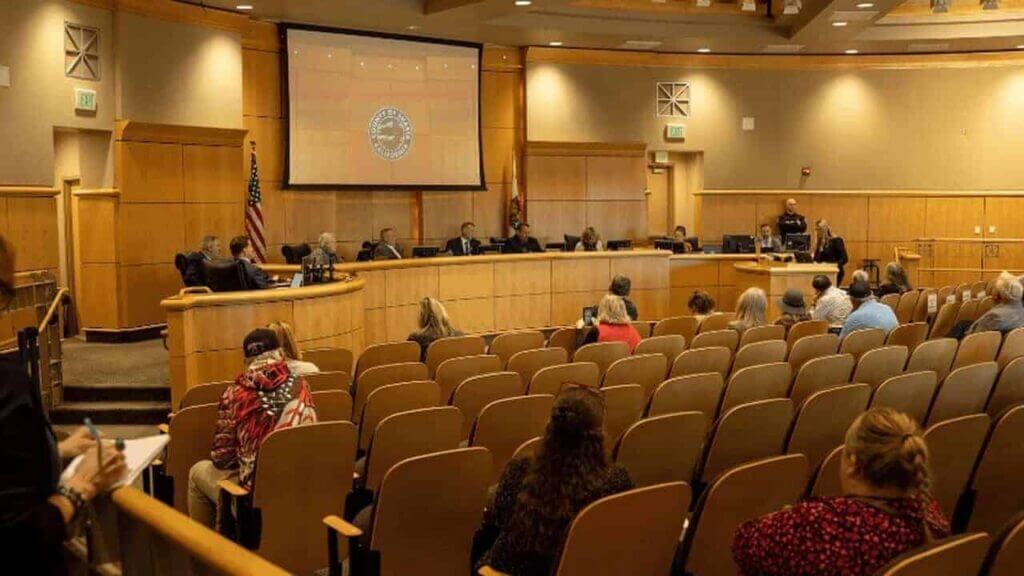The shasta county board of supervisors votes to certify the primary election in redding on april 2, 2024.
