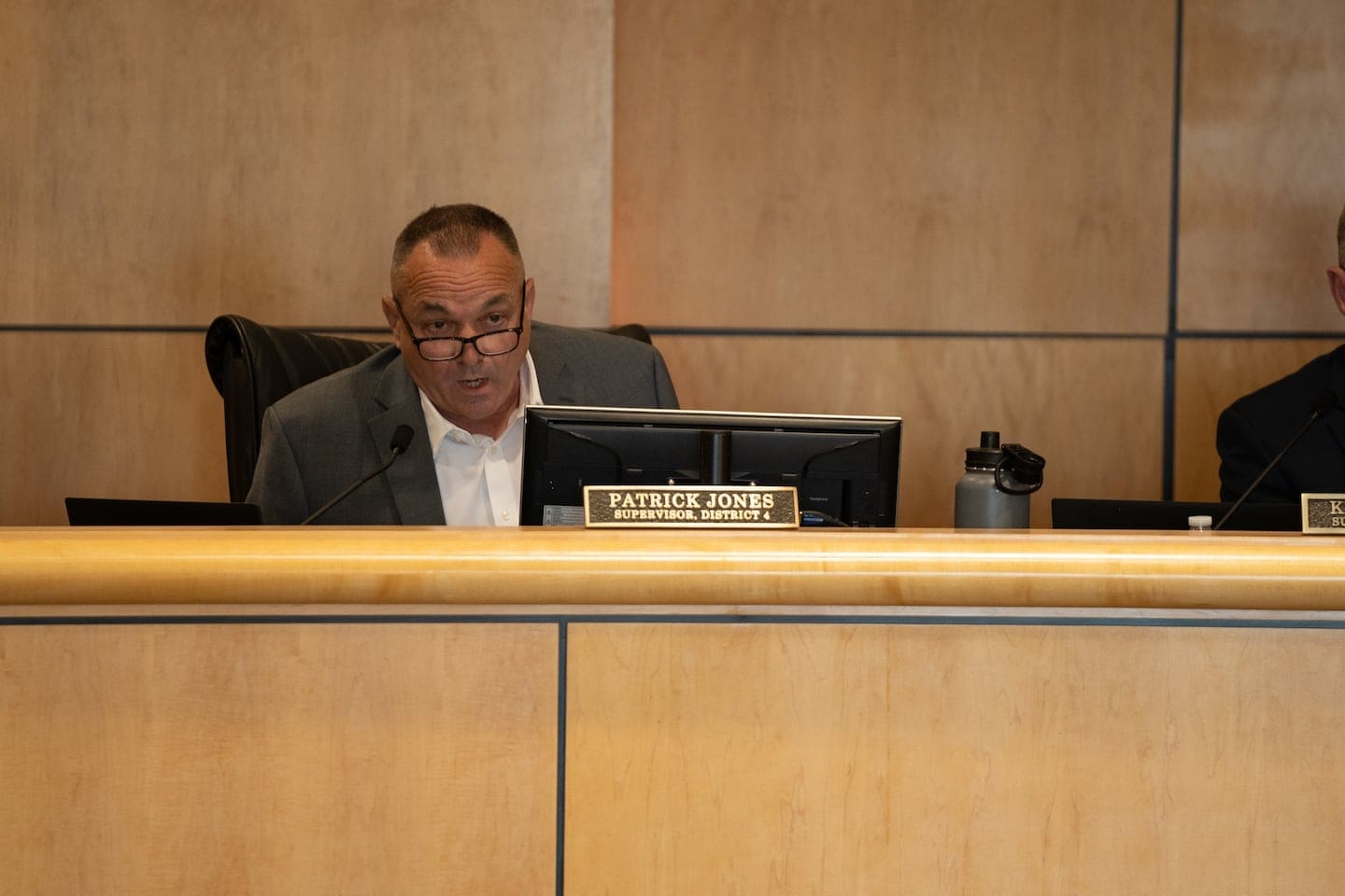 Supervisor Patrick Jones during the Shasta County Board of Supervisors meeting in Redding on April 2, 2024.