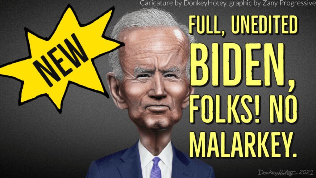 Joe biden caricature in