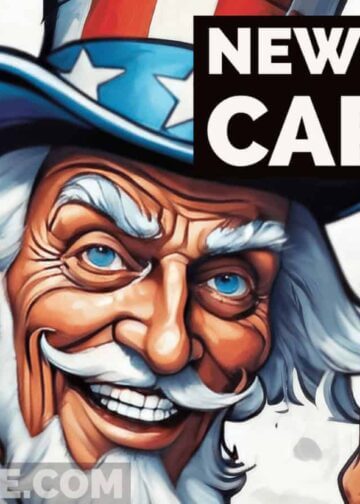 Illustration of a modern art uncle sam