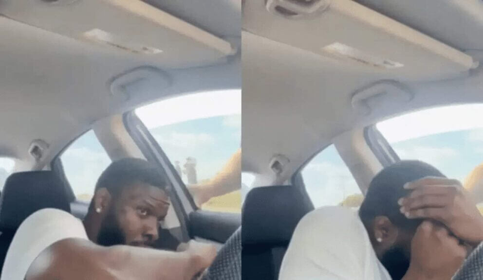 Nicholas hopkins reacting to a police officer smashing his car window