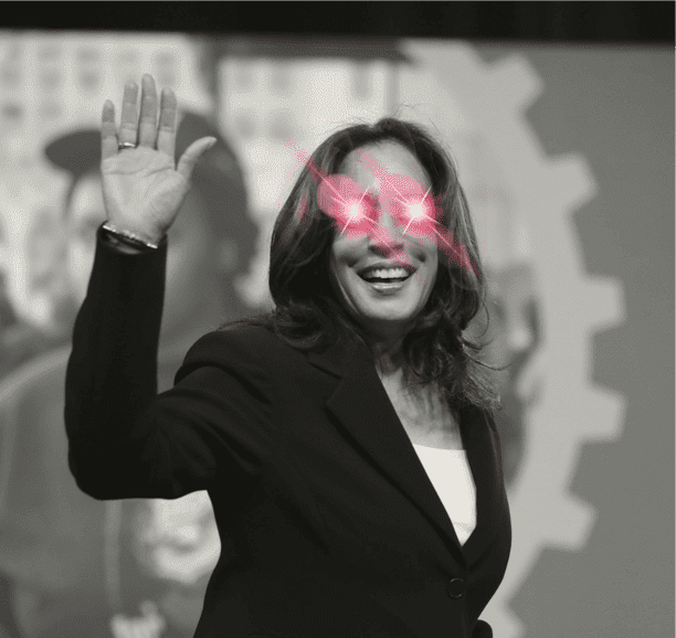 Kamala Harris laser eyes