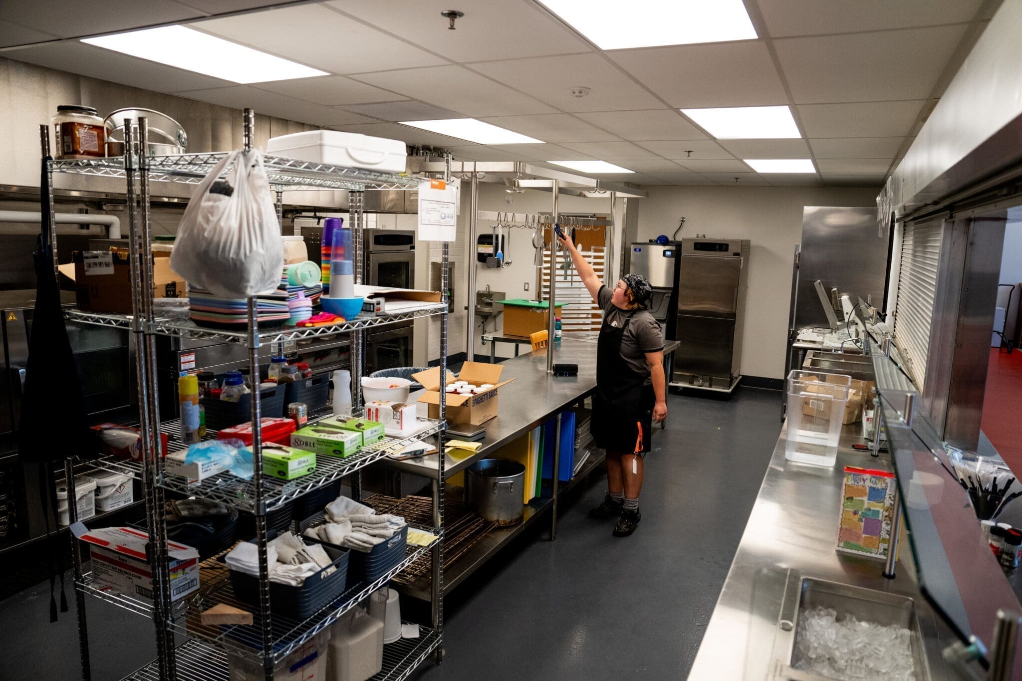 Utah homeless cafeteria kitchen