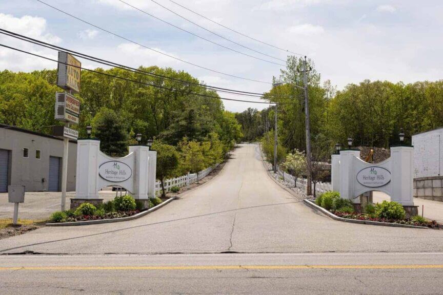The entrance to a nursing home