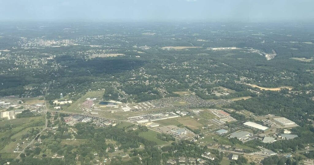Aerial photo of trump assassination rally in butler county, pa