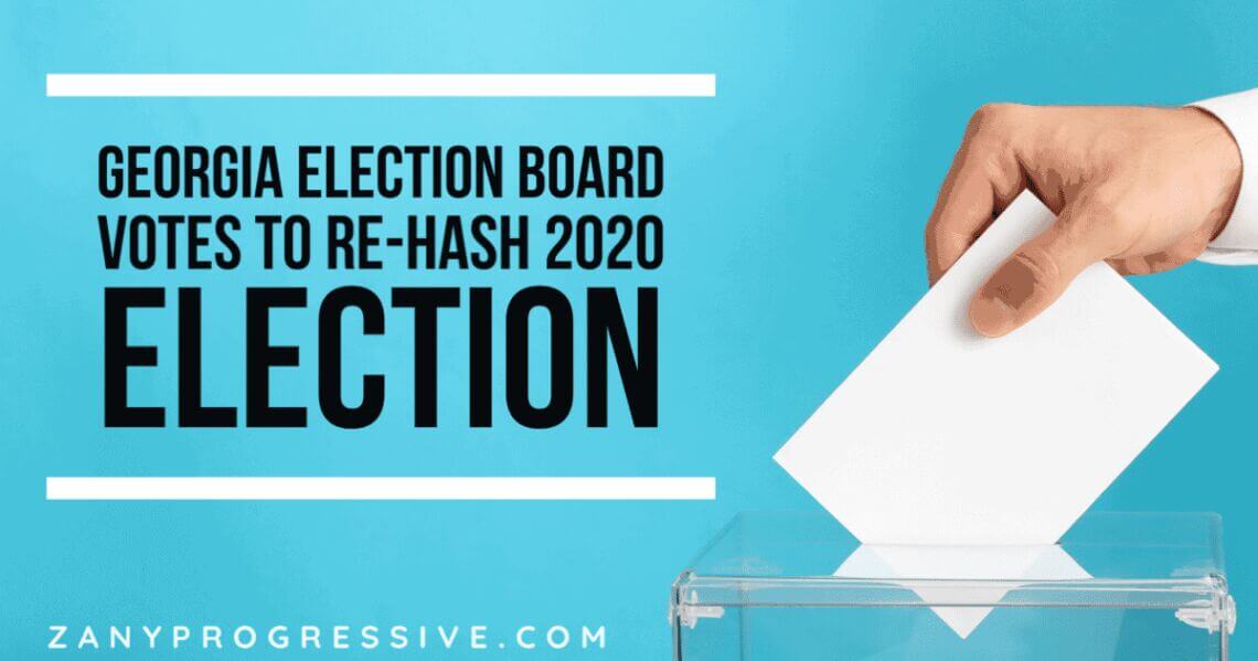 Georgia election board post title graphic
