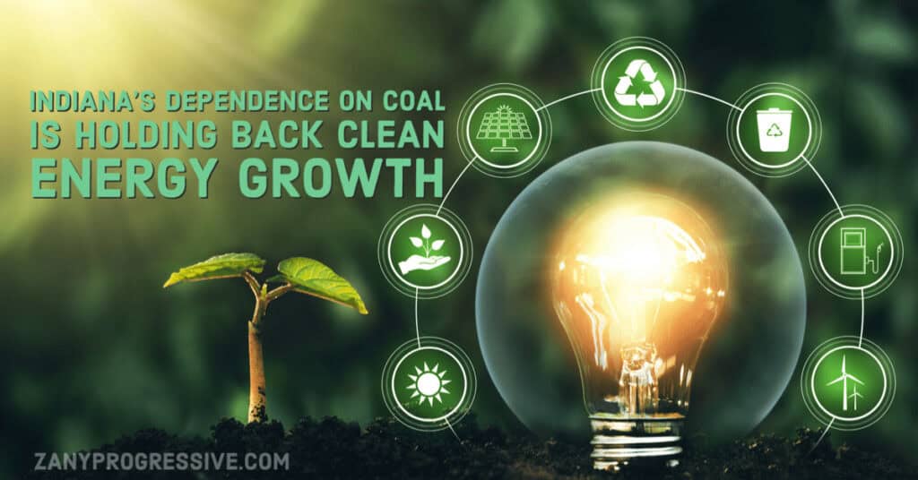 Clean energy growth graphic with post title text