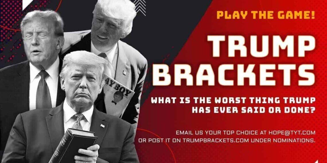 Trump brackets promotional graphic