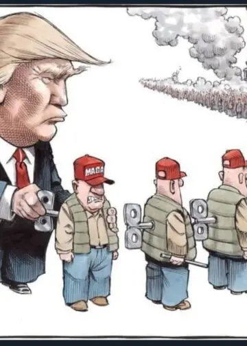 Trump political cartoon