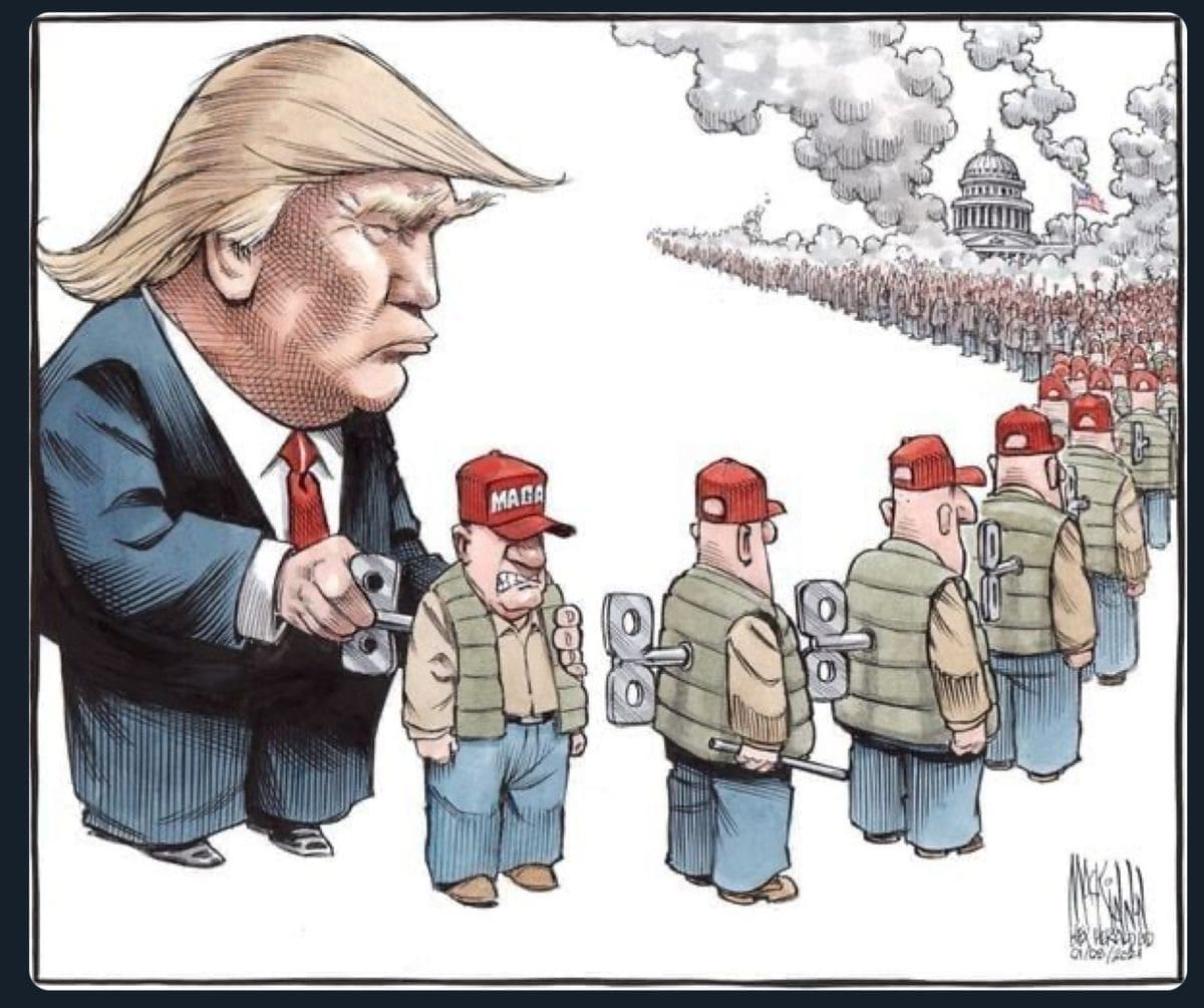 Trump political cartoon